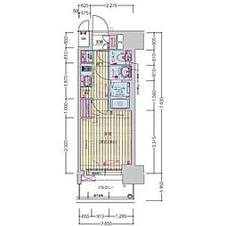 プレサンス桜山駅前アフォード 1Kの間取図画像