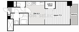 マイコスモス 1DKの間取図画像