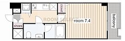 カレント新栄 1Kの間取図画像