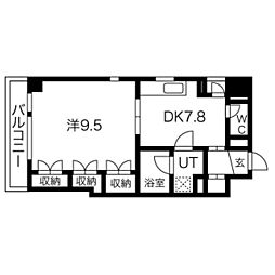 リバーパークヴィレッジ 1LDKの間取図画像