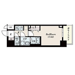 S-RESIDENCE名駅North 1Kの間取図画像