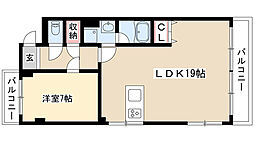 ノーブル臼井 2LDKの間取図画像