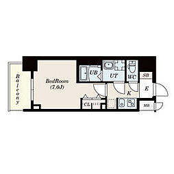 S-RESIDENCE名駅North 1Kの間取図画像