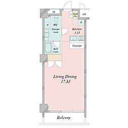 スクエア名駅南 1DKの間取図画像