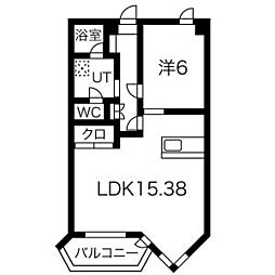 FitGarden 1LDKの間取図画像