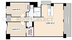 ProceedARATAMABASHI 2LDKの間取図画像