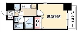 プロシード新栄 1Kの間取図画像