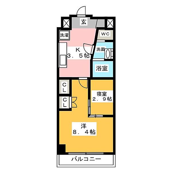 Sun Heart 池下 303｜愛知県名古屋市千種区池下１丁目(賃貸マンション2K・3階・33.42㎡)の写真 その2