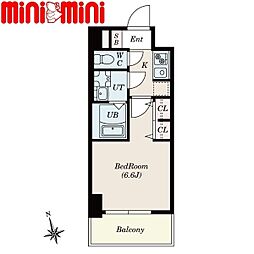 S-RESIDENCE今池arcana 11階1Kの間取り