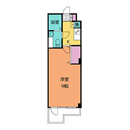 ファミリー白砂 3階1Kの間取り