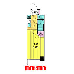 S-RESIDENCE今池beleta 1階1Kの間取り