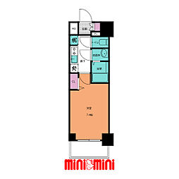 プレサンス今池駅前フェルディノ 13階1Kの間取り