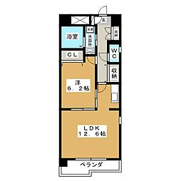 ユミ 3階1LDKの間取り