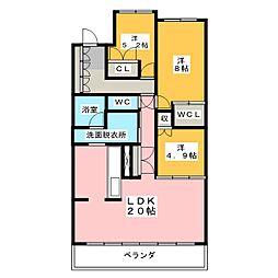 プライムメゾン富士見台 1階3LDKの間取り