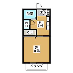間取図画像 1K