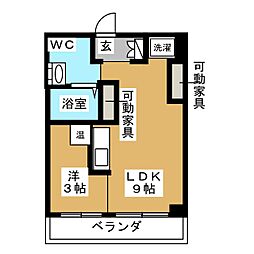 ＭＴビルディング 6階1LDKの間取り