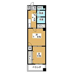 ＦＪ日進通 2階2Kの間取り