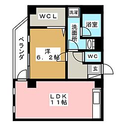 藤陽ビル 1LDKの間取図画像