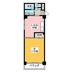 KATOHマンション 1LDKの間取図画像