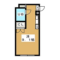 fメゾン振甫 ワンルームの間取図画像