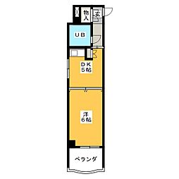 池下ハイツクローバー 1DKの間取図画像