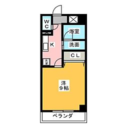 REGALO覚王山 1Kの間取図画像