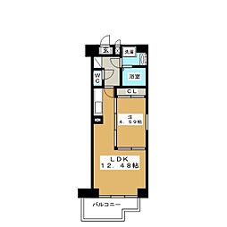 ルーエ千種 1LDKの間取図画像