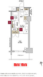 テナス池下 1Kの間取図画像