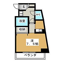 グレイス吹上 1Kの間取図画像
