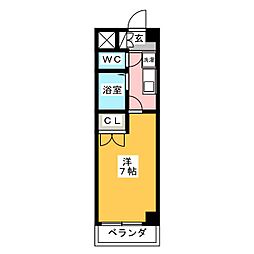 ヴィアルシティ今池 1Kの間取図画像