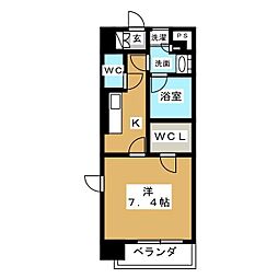 エディアン千種 1Kの間取図画像