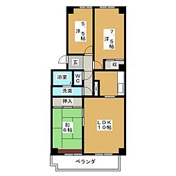 メナージュマルヤマ 3LDKの間取図画像