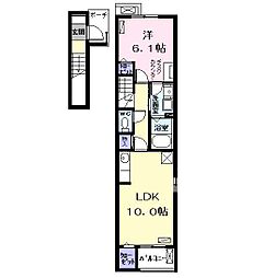 ミニョン 2階1LDKの間取り