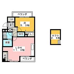 パレット　Ｍ・Ｔ 4階1LDKの間取り