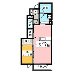 ファイン・マツバラ 1階1LDKの間取り