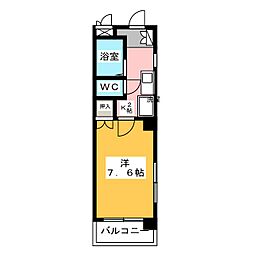 エルプエンテ 1Kの間取図画像