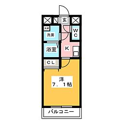 T'sDream中村公園 1Kの間取図画像
