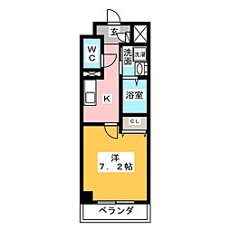 アフロディーテ 1Kの間取図画像
