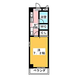 Ｎ・フラッツ浄心 3階1Kの間取り