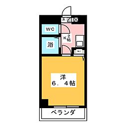 アイワ浄心ビル 1Kの間取図画像
