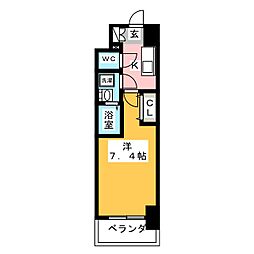 S-RESIDENCE浄心 1Kの間取図画像