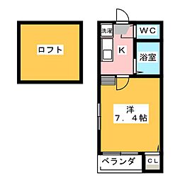 メゾンドトリアノン 1Kの間取図画像