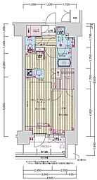 プレサンス丸の内サージュ 14階1LDKの間取り