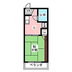 ラ・モンターニュ 1Kの間取図画像