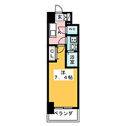 S-RESIDENCE浄心 1Kの間取図画像