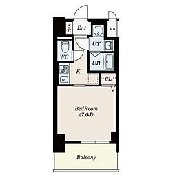 S-RESIDENCE浄心East 10階1Kの間取り