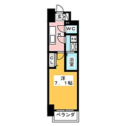 S-RESIDENCE浄心 1Kの間取図画像