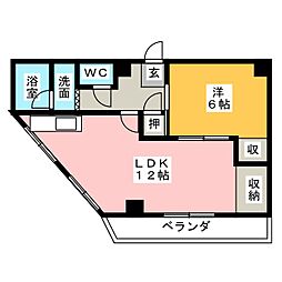 栄勝ビル 1LDKの間取図画像