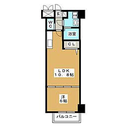 HF名駅北レジデンスEAST 1LDKの間取図画像