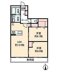 HEIM MAISON 庄内通駅東 D棟 2LDKの間取図画像